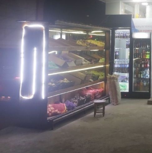 Стеллаж для фруктов и овощей из натурального дерева – LED, Защищённый