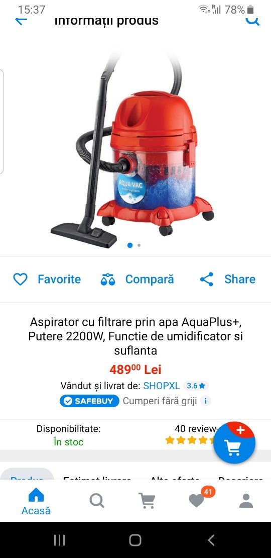 Aspirator aqua vac