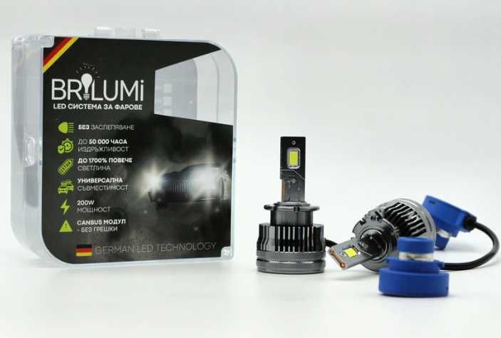 LED крушки за фарове D4S - BRILUMI XENITE - 100W - CANBUS 6000K