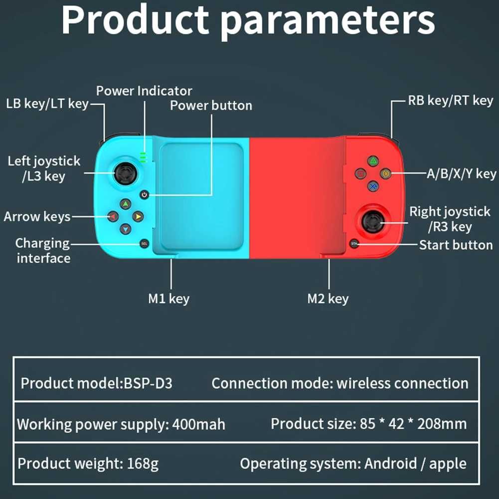 Controler Wireless cu suport pentru telefon controler de joc nou cutie