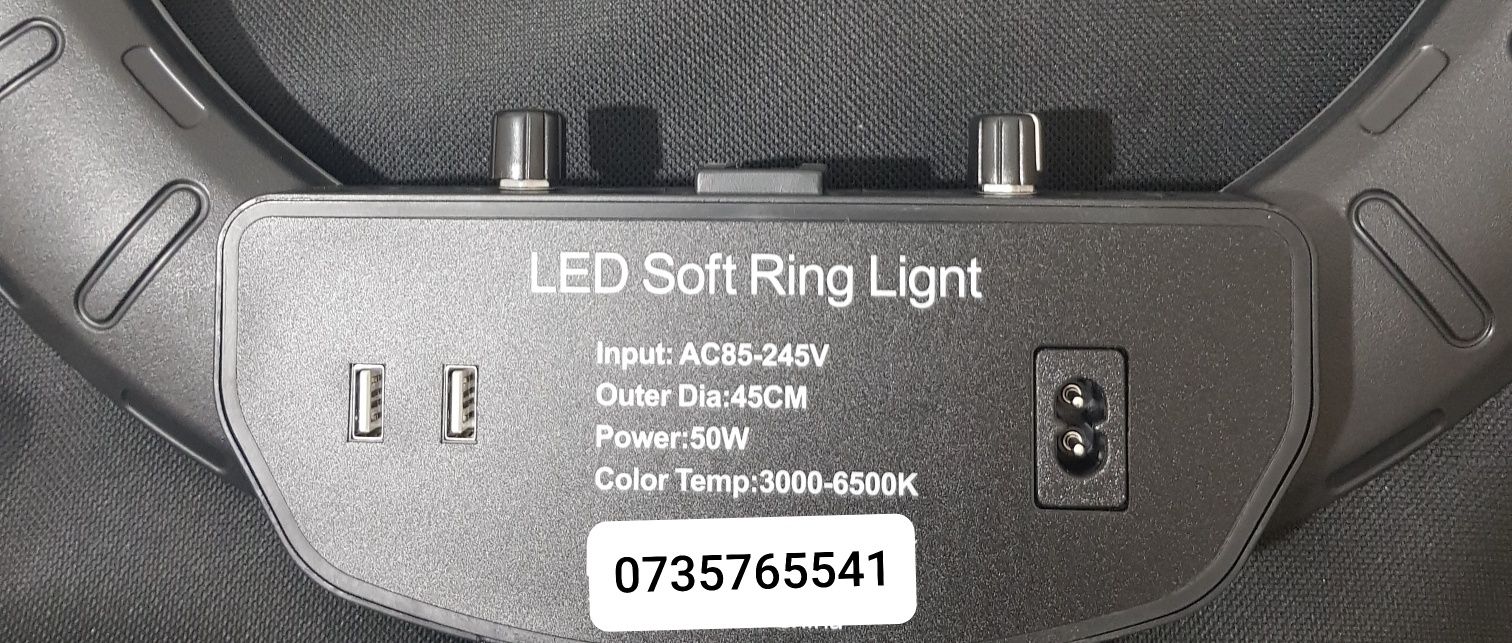 Lampa circulara led selfie Ring Light RL-18 45cm trepied telecomanda