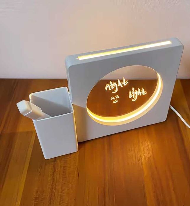 Осветена акрилна дъска за съобщения, LED нощна