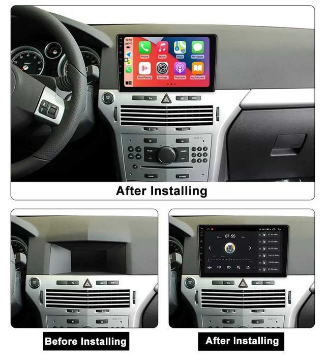 NAVIGATIE Android 14 Opel Astra H 2004 - 2014 1/8 Gb Waze + CAMERA