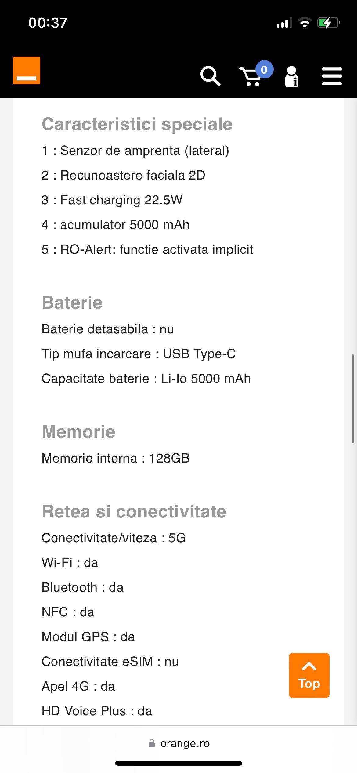 Telefon mobil Honor 70 Lite, Dual SIM, 128GB, 4GB RAM, 5G !!Sigilat !!