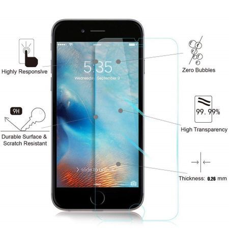 Folie de sticla, case friendly GloMax, pentru Apple iPhone 8/7, Clear