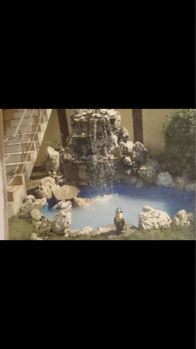 Cascade iazuri fantani arteziene cu circuit inchis gradini curti teras