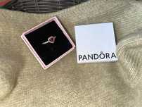 Inel pandora inima rosie