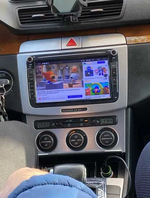 Navigație Android Premium 4GB VW/Seat/Skoda – CarPlay, QLED, DSP