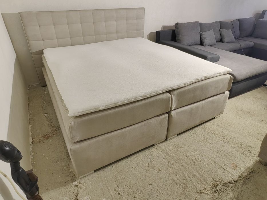Pat dormitor Boxspring 180/200 Bej toppar