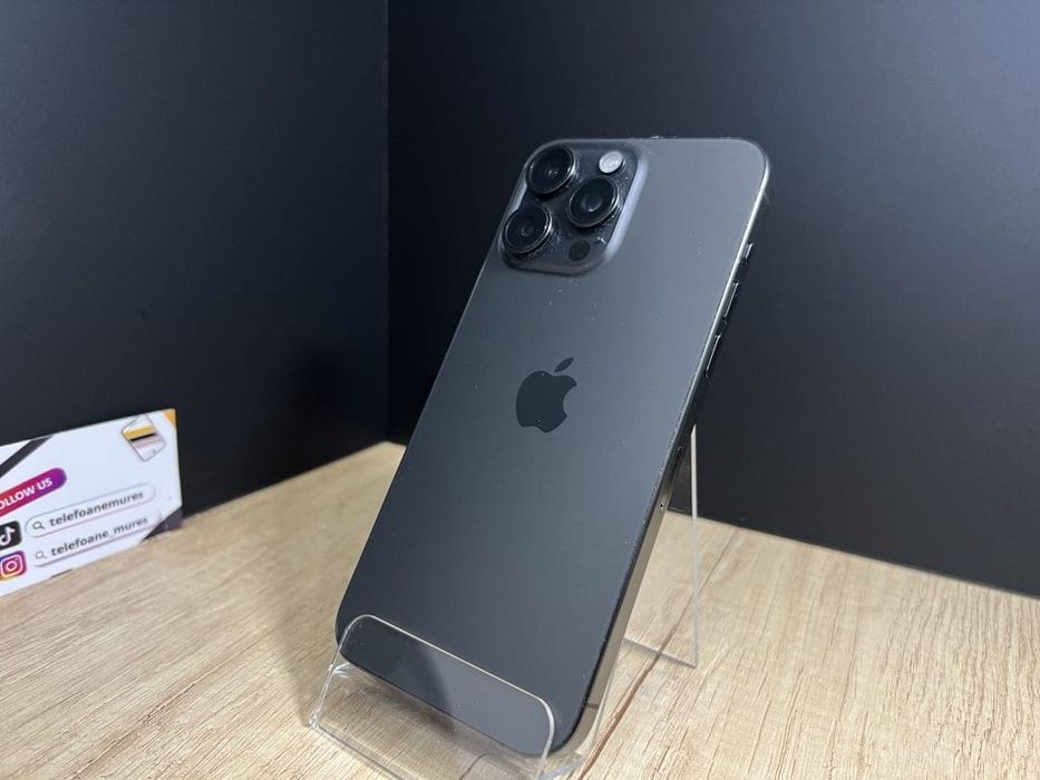 Iphone 15 Pro Max 1Tb Titanium Black 3 ani garanție, Telefoane Mureș