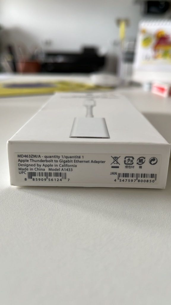 Adaptor Apple Thunderbolt to Gigabite Enthernet