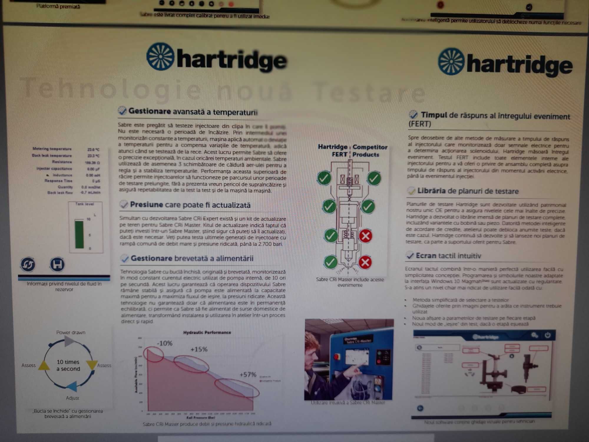 Banc/ stand testare  injectoare Hartridge Sabre CRi Master