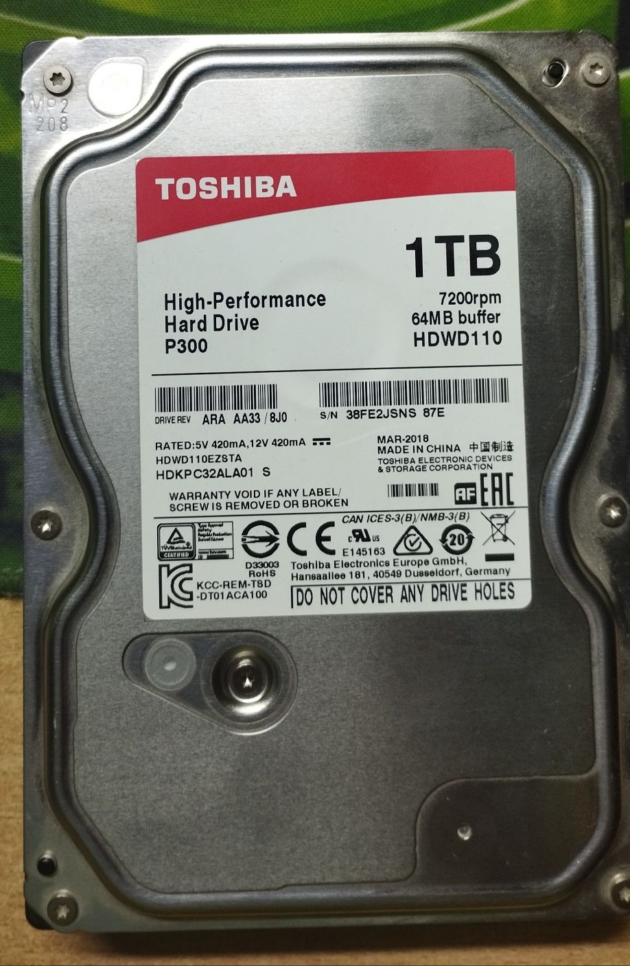 Жёсткий диск 1TB TOSHIBA