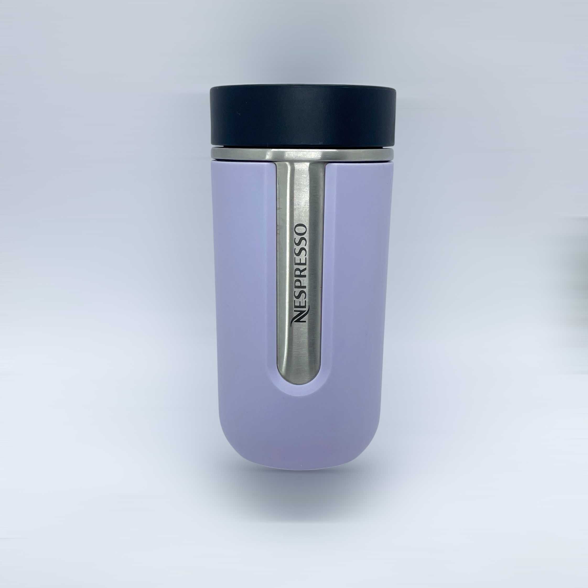 Оригинална Nespresso Travel Mug термо чаша кафе за път синя и лилава