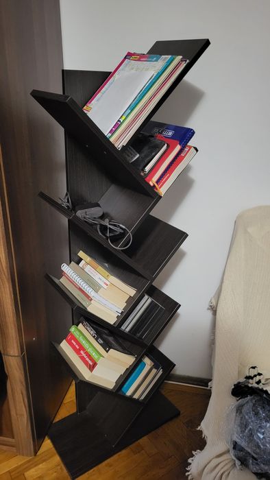 Raft depozitare carti maro