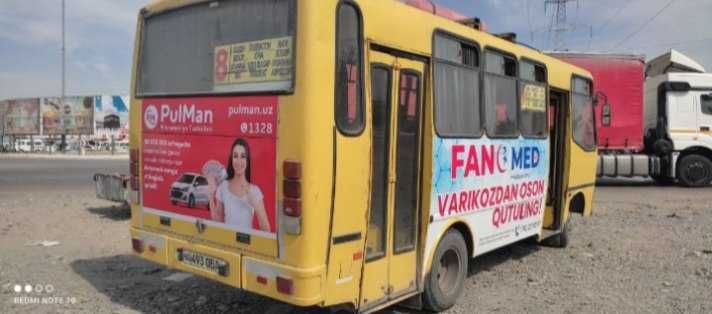 Avtobuslarda reklama xizmatlari/ Реклама на Автобусах в регионах