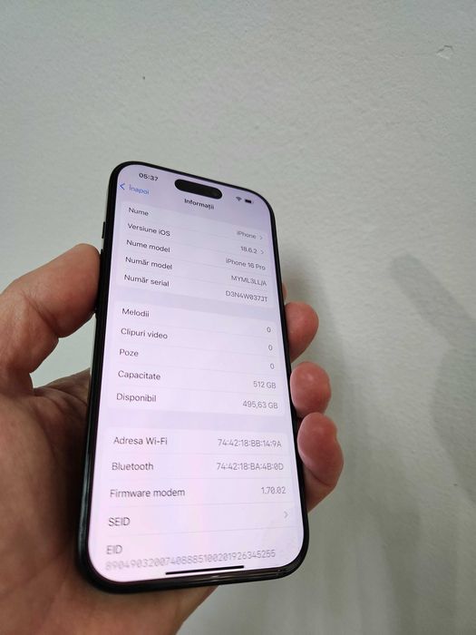 Iphone 16 Pro, 512 Gb, neverlock, impecabil, Garantie.