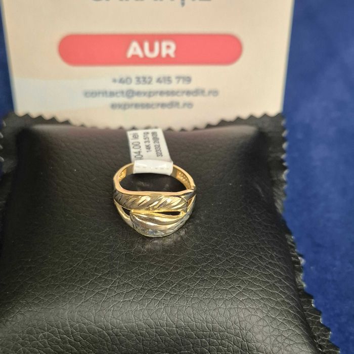 ( B32332.2. / Ag28 Doi Baieti ) Inel Aur 14K - 3.51 grame / 1404 lei