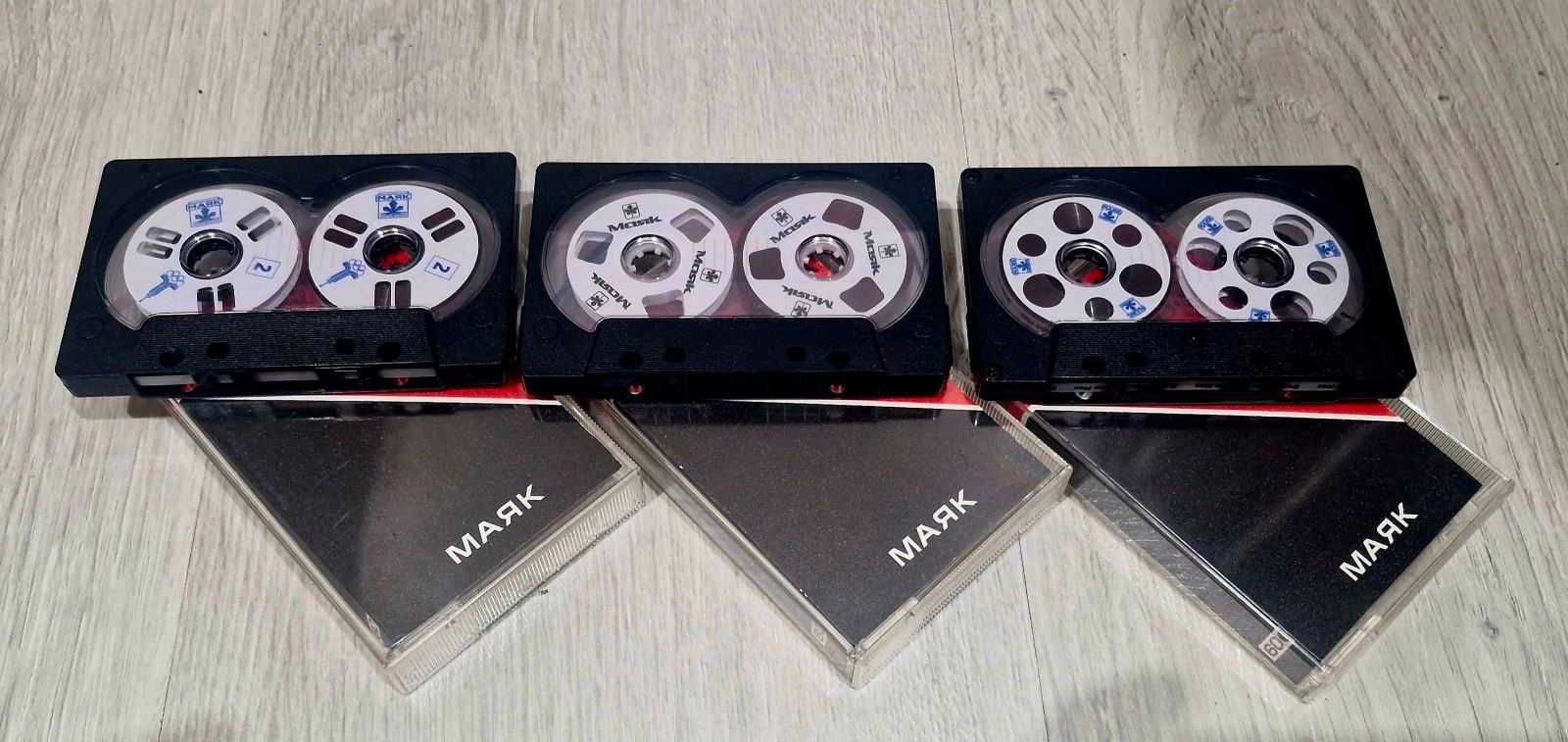 Casete audio cu role de magnetofon Majak MK-60-6A, Svema MK 60-6, 60-2