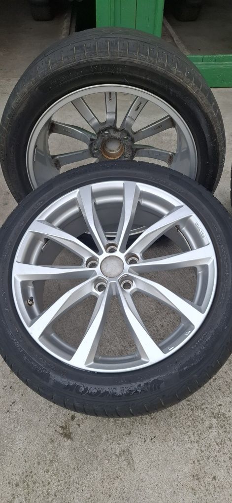 Jante R19, 5x114.3 cu anvelope de vară + senzori presiune
