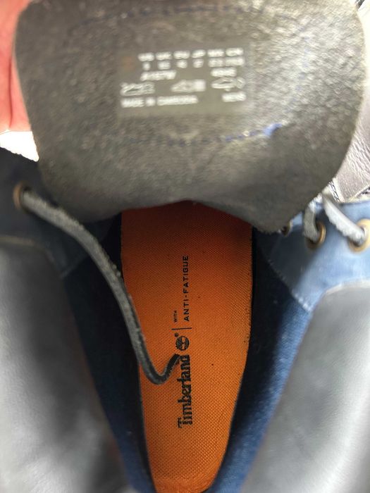 Bocanci Timberland din piele, Gri-albastrui, 43