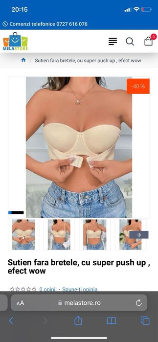 Sutien fara bretele + bretele transparente detasabile