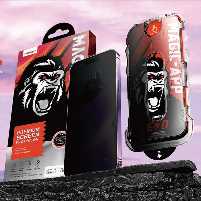 Privacy Gorilla glass протектор easy install за iPhone 13/14/15/16/17