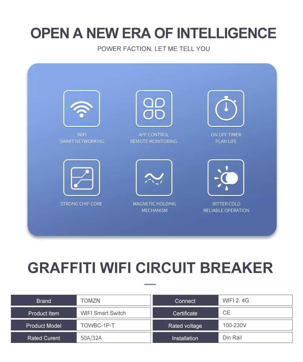 50А Wi-Fi смарт суич / таймер