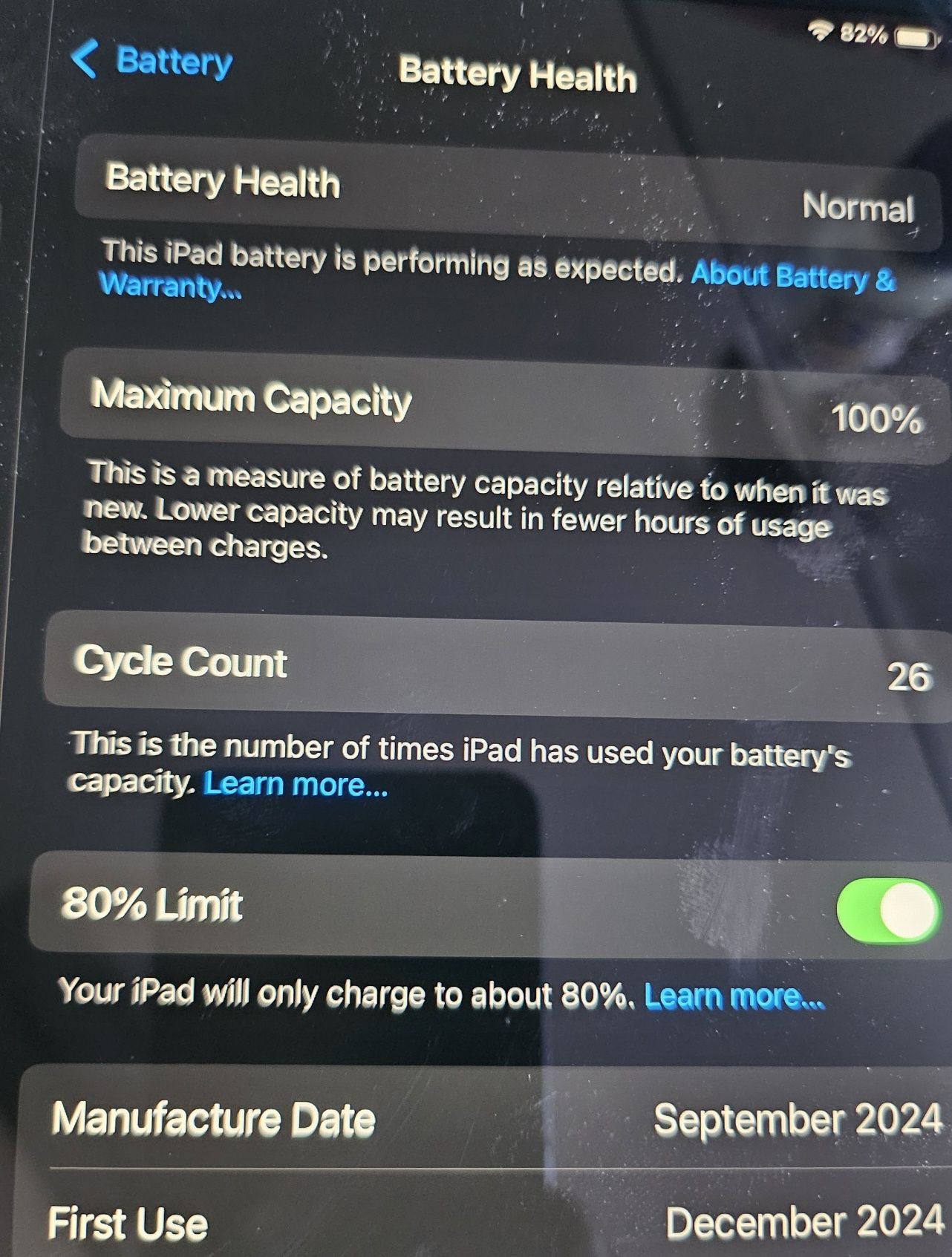 iPad Air 6,M2, Гаранция
