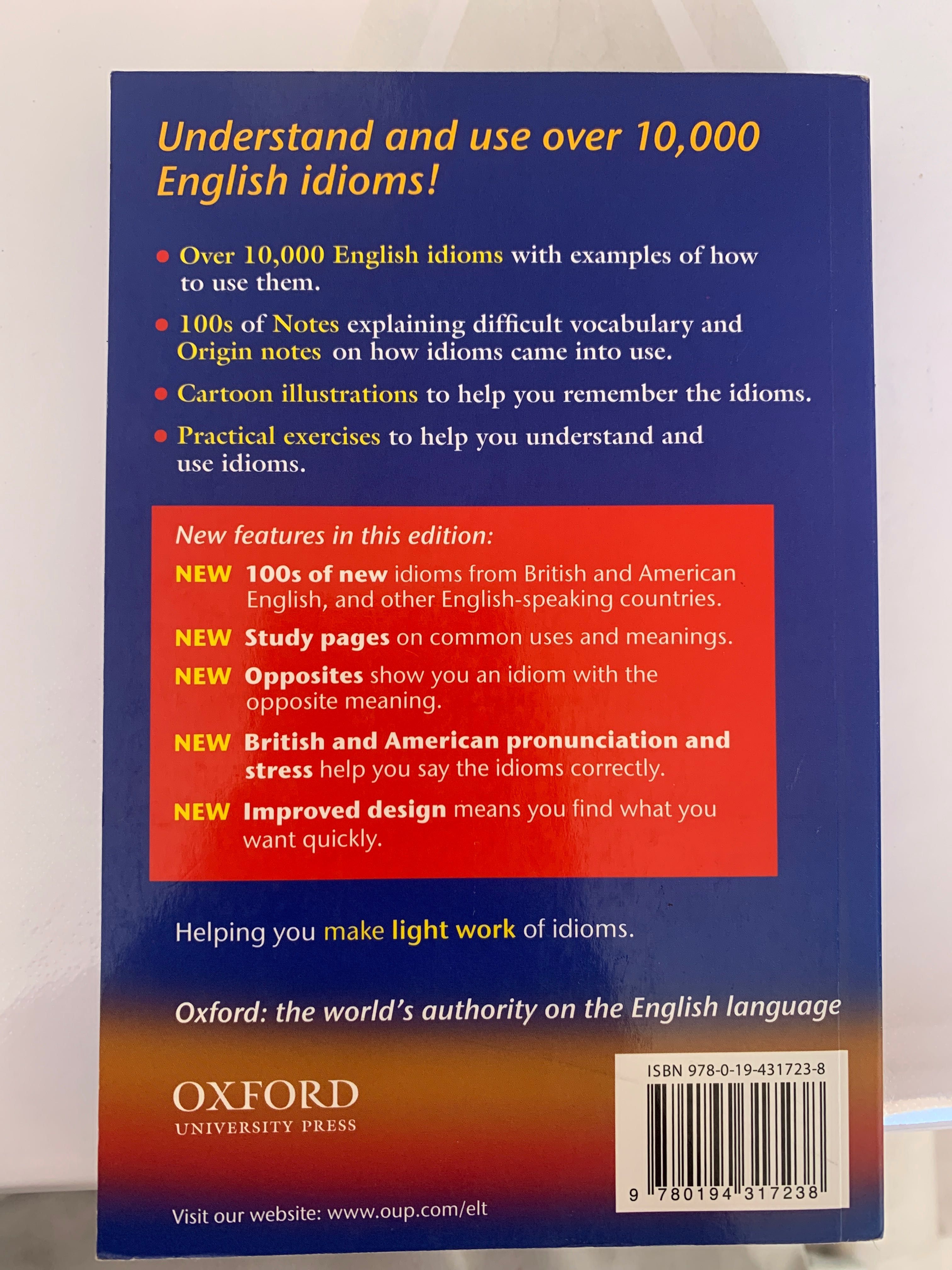 Oxford idioms, книга новая, dictionary for learners of English