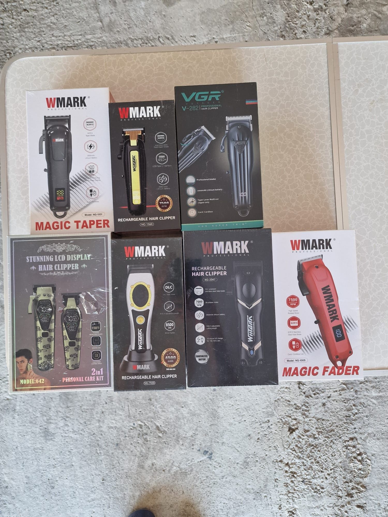 Masini de tuns, contur si aparare de ras resigilate wmark
