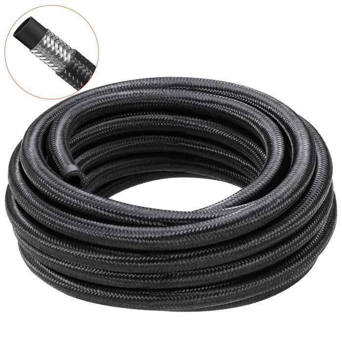 Kit Conducta Combustibil 8AN,6.1m,Nylon Otel Inox,Negru