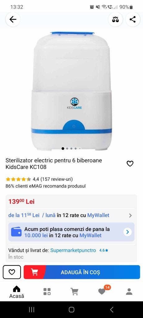 Încălzitor biberoane 5in1 si sterilizator