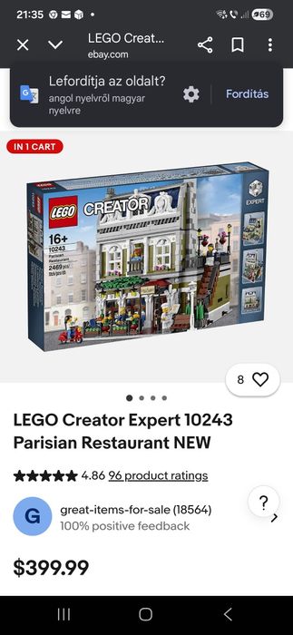 Lego Creator Restaurant Parisian