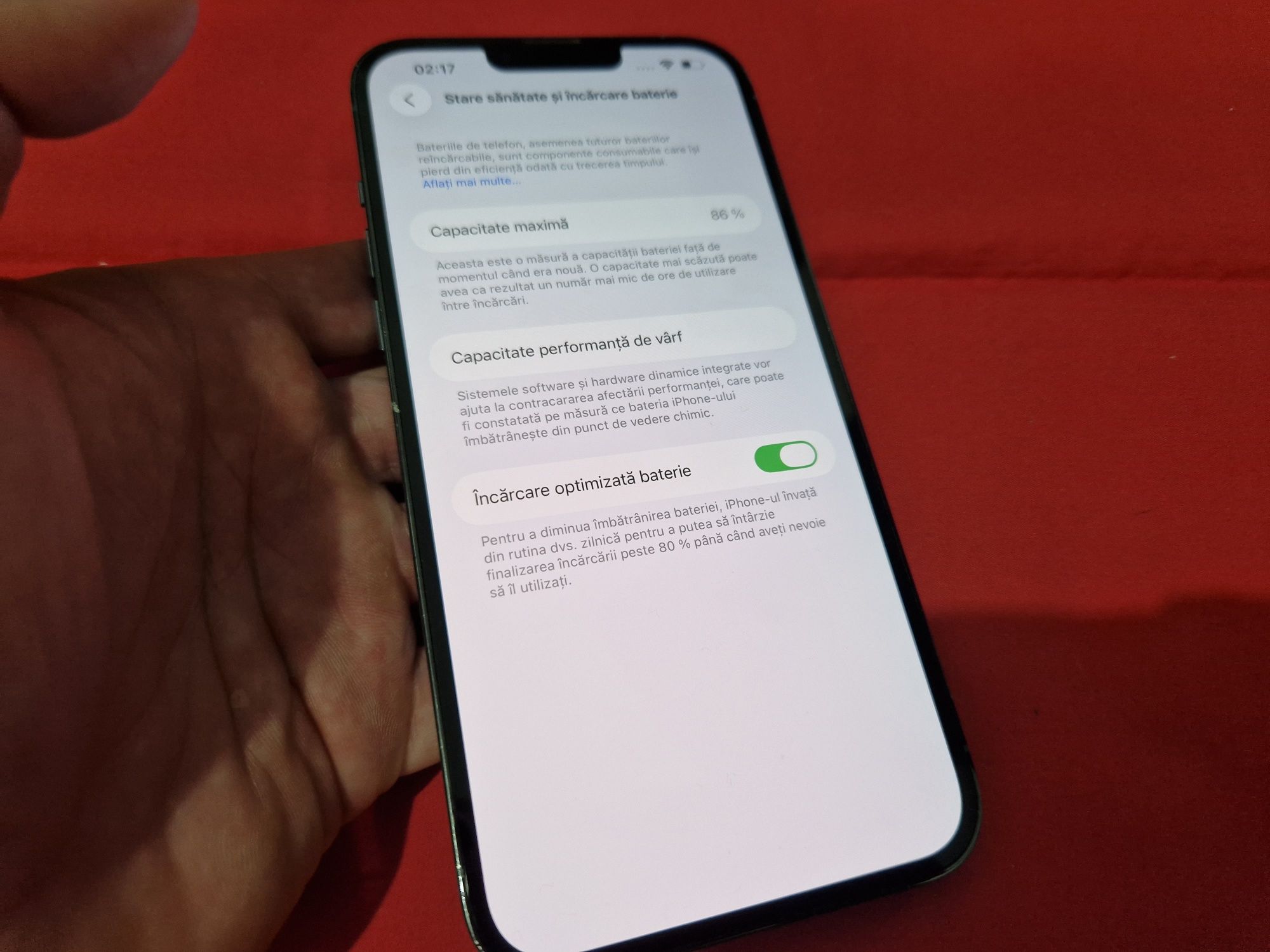 -Iphone 13Pro Max, 256Gb, 6Ram, bat: 86%, stare foarte buna, FID defec