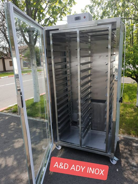 Masa inox cu raft cu lumina calda