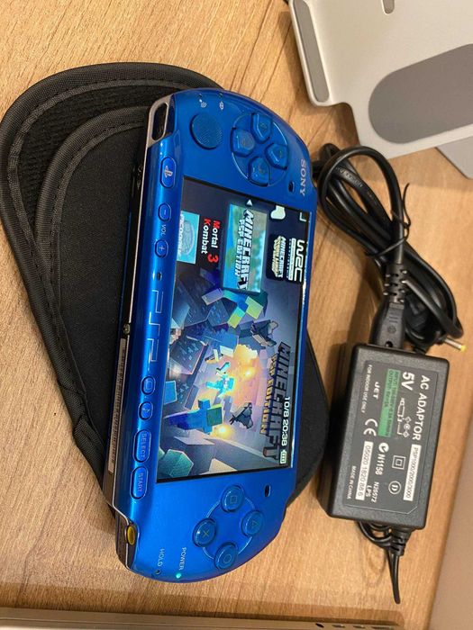 Sony PSP 3000 – Vibrant Blue, stare impecabilă, modificată