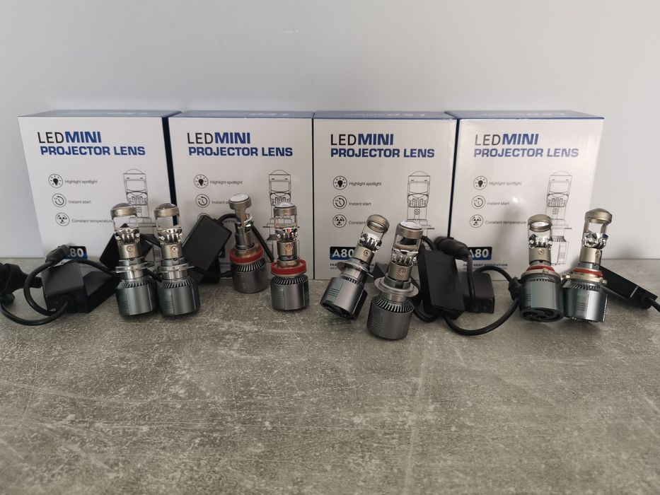 LED автомобилни крушки за основни фарове с лупи