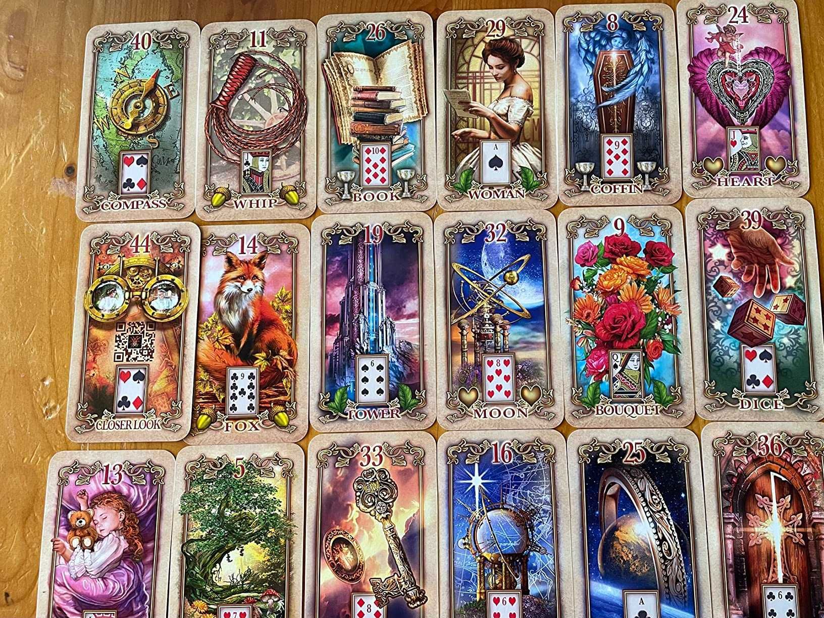 Ленорман карти Марчети: Gilded Reverie Lenormand & Lustrous Lenormand