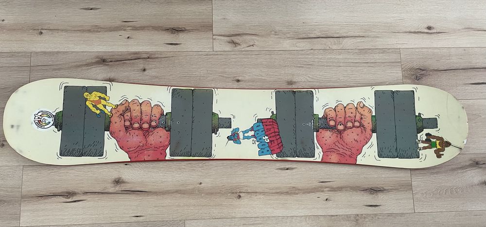 Placa snowborad Burton Board of Health+legaturi Union