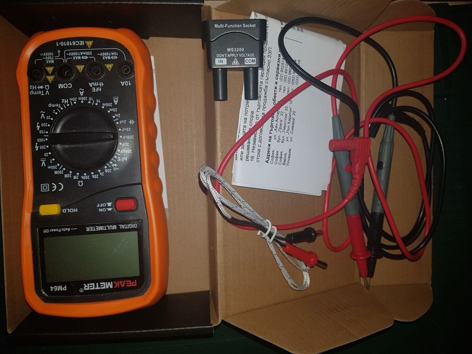 Peakmeter PM64 термосонда HFE на транзистори