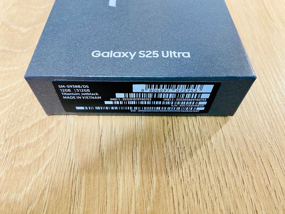 ЧИСТО НОВ !!! Samsung Galaxy S25 Ultra, 12GB RAM, 512GB, JetBlack