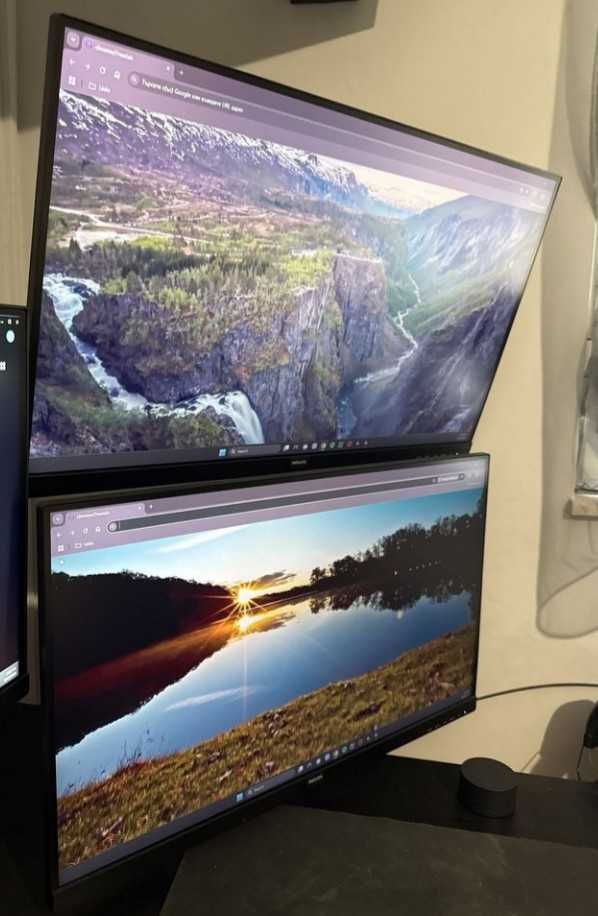 2 бр. Минитор PHILIPS 27 '' 75Hz Full HD + Vesa стойка