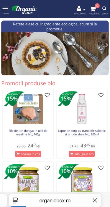 Afacere la cheie ,OrganicBox.ro, Magazin online bio/dropshipping