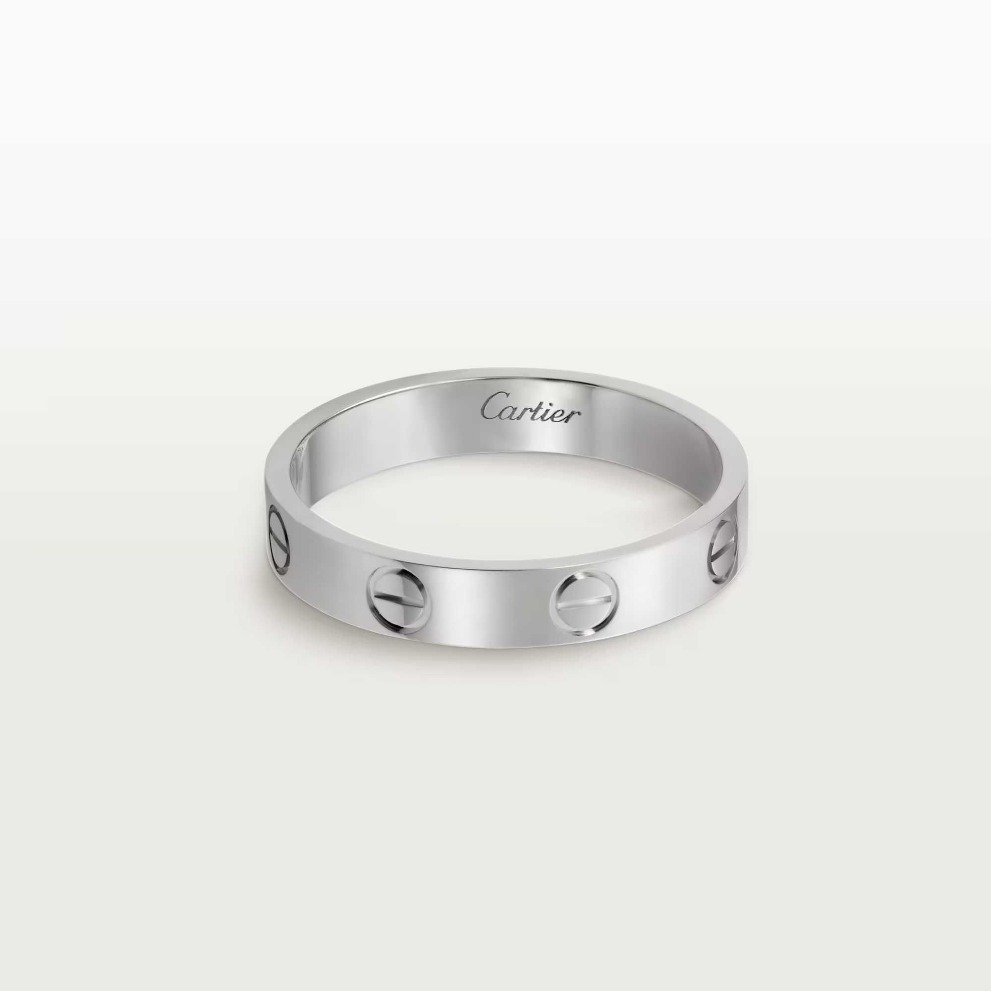 CARTIER Love Band White Gold Пръстен