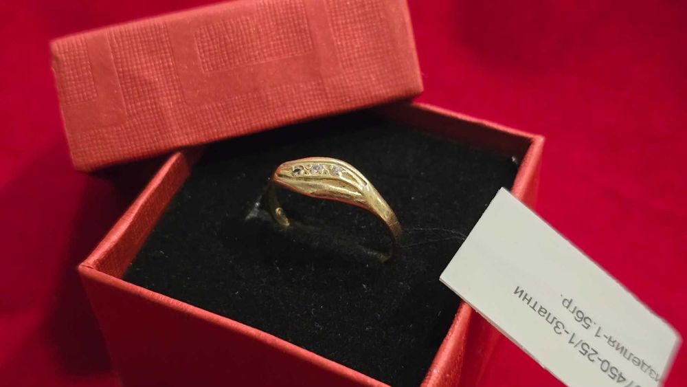 ***ПЕРФЕКТЕН***Златен дамски пръстен 1,56гр 14к