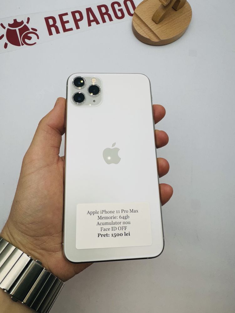 Iphone 11 pro max - alb - ca nou - 64 gb -