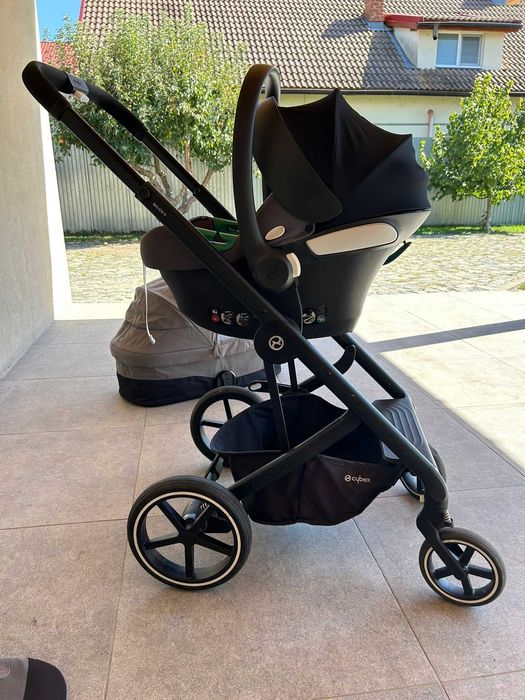 Carucior Cybex Balios S Lux Soho Grey 3in1 + landou si scoica Aton B2