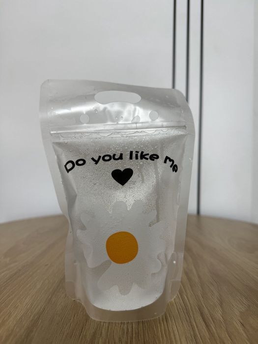 Стакан-пакет для напитков,бабл ти,соков.     Тапиока