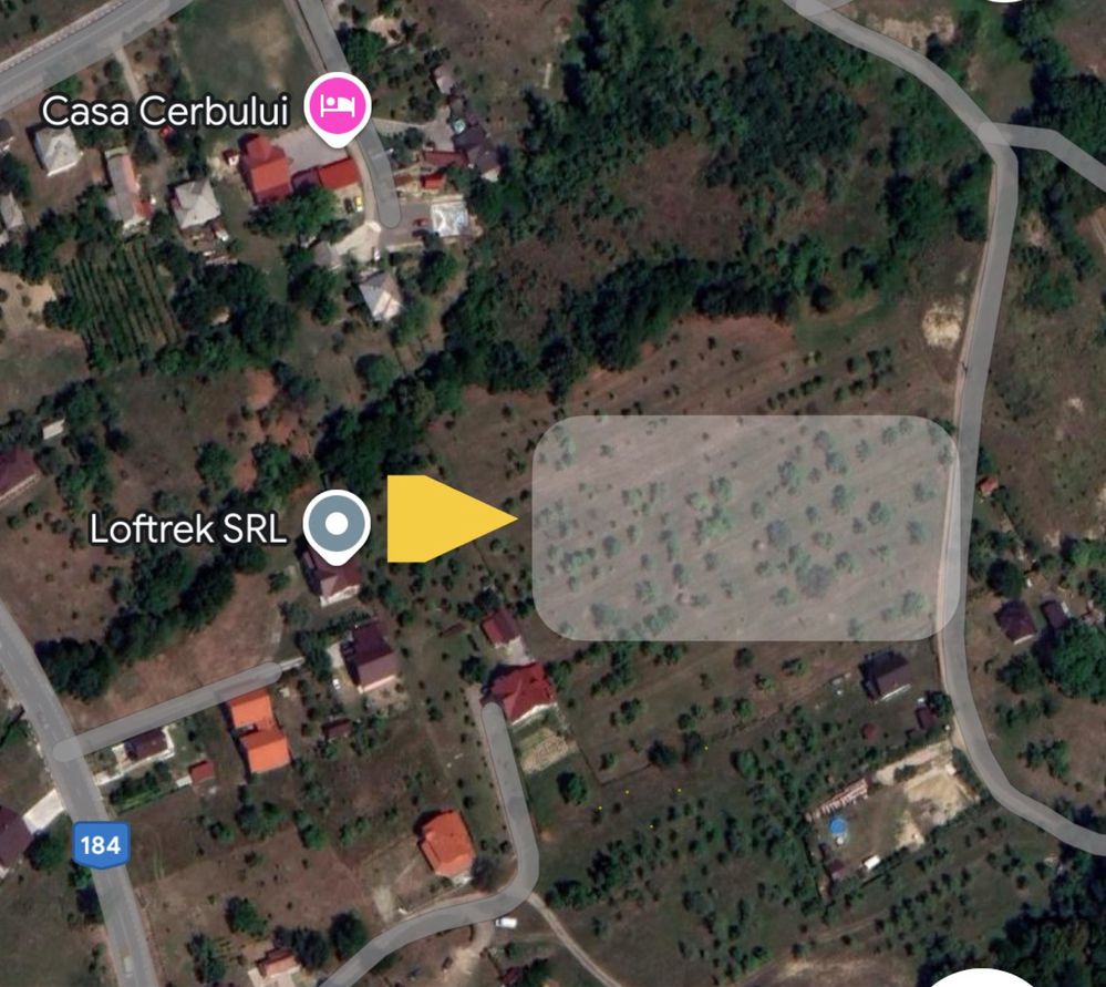 Vand 3420mp (34.2 ari), teren intravilan in localitatea Baia Sprie